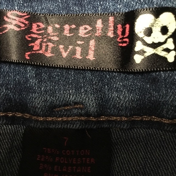 Secretly Evil mini skirt with lots of bling on it! - Picture 4 of 7